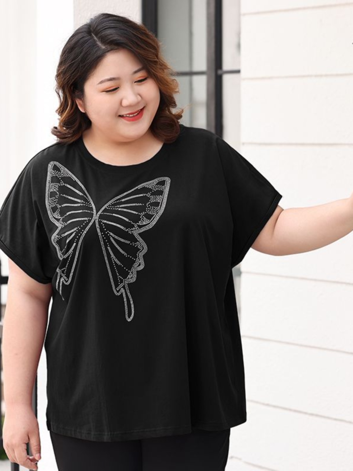 300斤大码女装胖mm夏季短袖t恤中年妈妈遮肚藏肉上衣宽松显瘦夏装