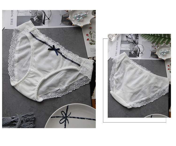 Quần cotton Nhật Bản phù hợp với quần lót nữ eo thấp đồ lót cotton cô gái ren bên gợi cảm quần short thoải mái thoáng khí - Nam giới quần lót đùi nam