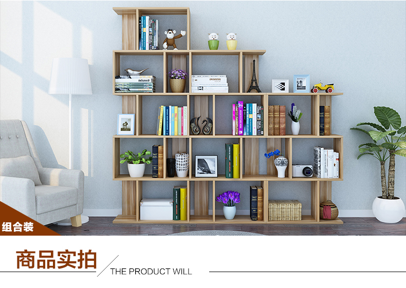 Tủ sách kết hợp tủ trưng bày đơn giản tủ phân vùng tủ trẻ em tủ sách sáng tạo khung cổ - Kệ mẫu kệ đẹp