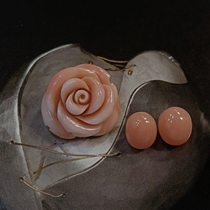 Xipai 70501 rose egg noodle set total weight 5 84 grams Taiwan sea gemstone ring pendant earrings loose stone