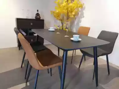 Home furnishing 1660#Rock plate dining table 1 table 4 chairs