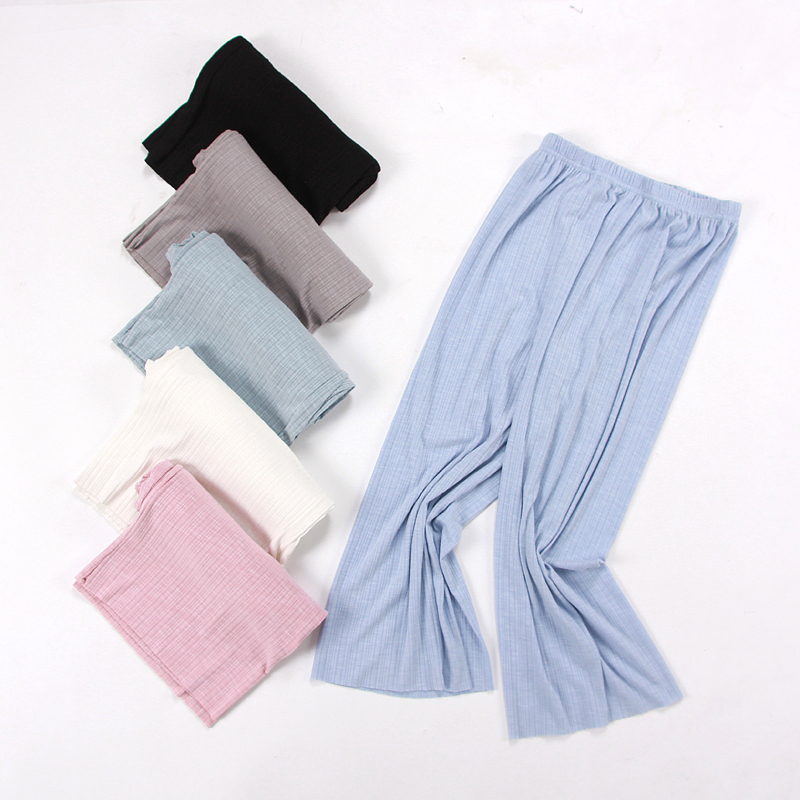 Day Ensemble Pure Cotton Sleeping Pants Lady 90% Pants Sleeping Pants Loose Broadleg Home Pants Slim Fit Comfort Air Conditioning Pants All-cotton Pants