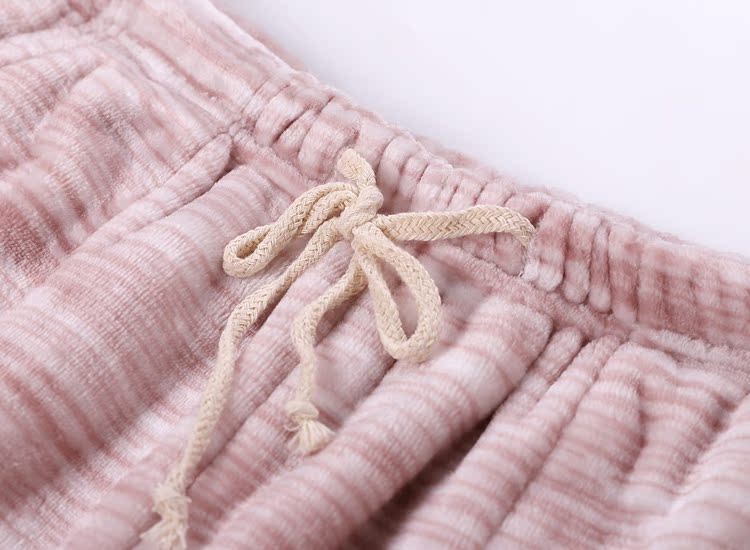 Mùa thu và mùa đông nam và nữ ngủ quần flannel dày đôi ấm nhà quần san hô lông cừu kích thước lớn quần lỏng lẻo quần ngủ nam