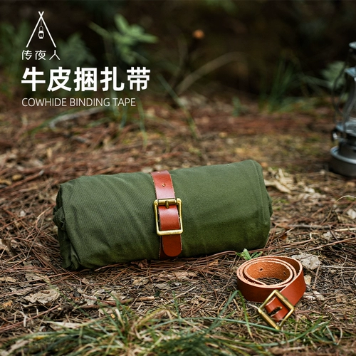Дорожное одеяло для кемпинга, кожаные кабельные стяжки, подтяжки ручной работы, ремень, резинка для крепления багажа