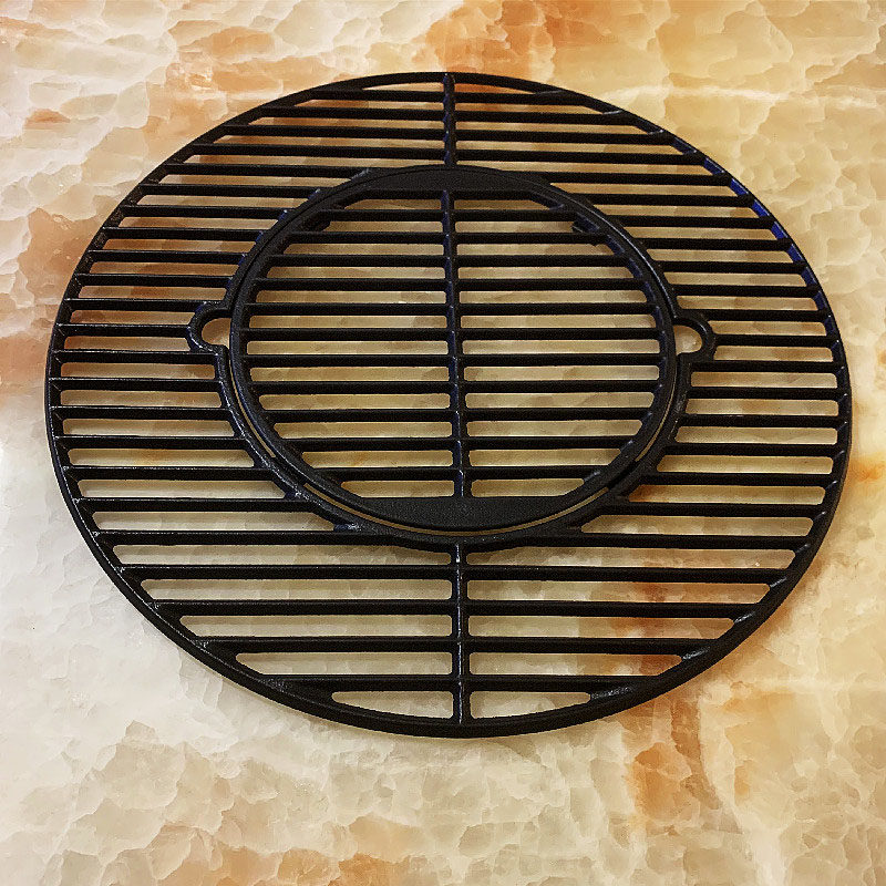 Barbecue net inner and outer net barbecue plate barbecue plate grate table furnace cast iron cast iron enamel round large diameter 55cm