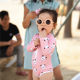 Nordic ins girls swimsuit one-piece long-sleeved sun protection baby girl swimsuit pink eyelashes spa ສາວນ້ອຍ swimsuit