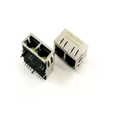 RJ45 socket 90 degree with lamp 1X2 network interface connector G-Y JX80-0019NL