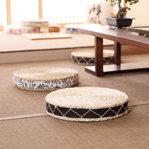 Futon Zen thickened round cushion Grass cushion Japanese Tatami bay window Meditation worship Buddha meditation mat Yoga mat