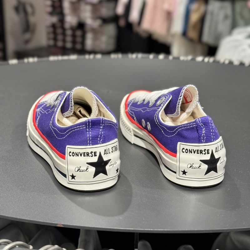 Converse New Low-Top 1970S High-Heel Purple Canvas Sneakers for Men and Women A10351C Converse New Low-Top 1970S High-Heel Purple Canvas Sneakers for Men and Women A10351C