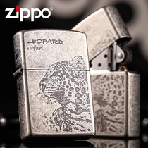 Crown reputation counter Zippo Korean version of the jaguar ancient silver leopard ZBT-1-37b
