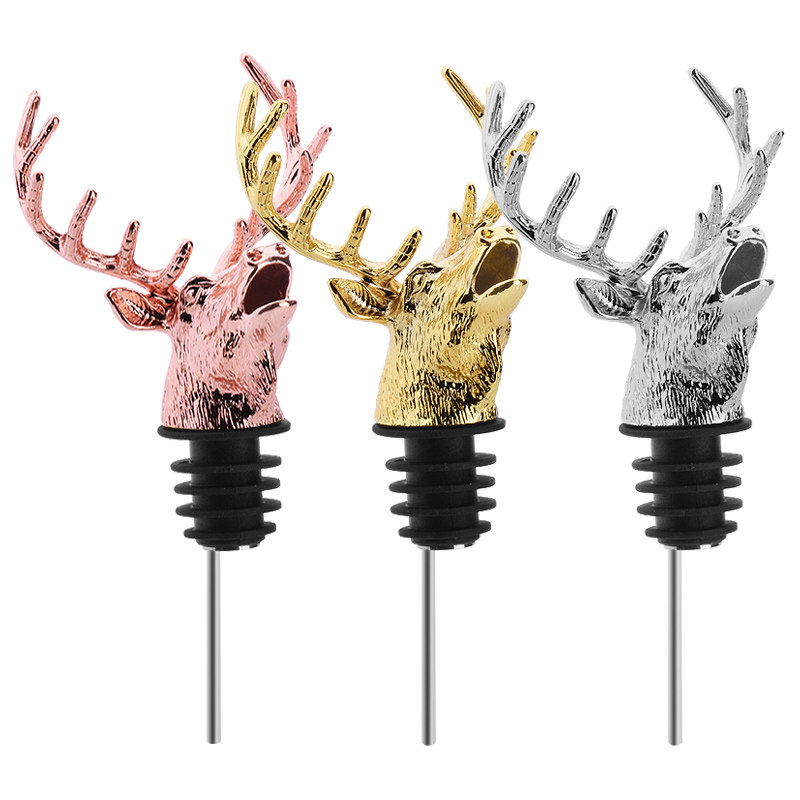 Wilder Saint Deer deer head wine mouth pouring wine wine bottle stopper wine wine pouring wine stopper bar personality wine set