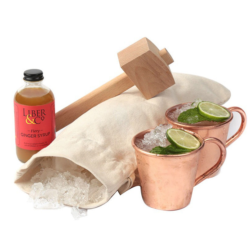 Canvas crushed ice pack knock ice hammer set cotton ice pack with drawstring dry ice pack concoction crushed ice pack crushed ice mallet