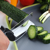 Kitchen stainless steel food scissors multifunctional vegetable scissors household two-in-one kitchen knife baby supplementary food scissors fruit scissors