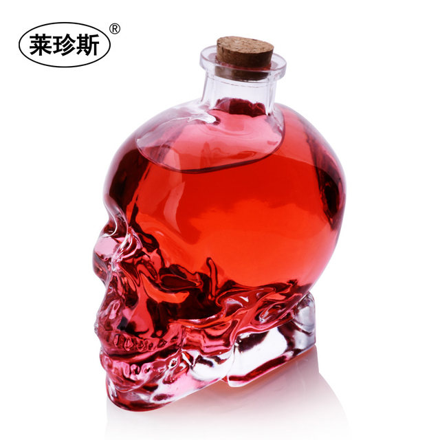 Free shipping skull wine bottle creative bartender wine glass ocean wine glass sealing wine storage self -brewed bottle wine