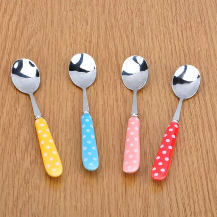 Корейская керамическая детская дизайнерская ручка из нержавеющей стали, посуда, защита от ожогов