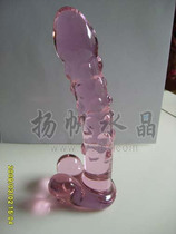 0018B Fairy Bat Glass Sex Glass Masturbator Back Court Pulling Beads Private Place Anal Plug Pins Adult
