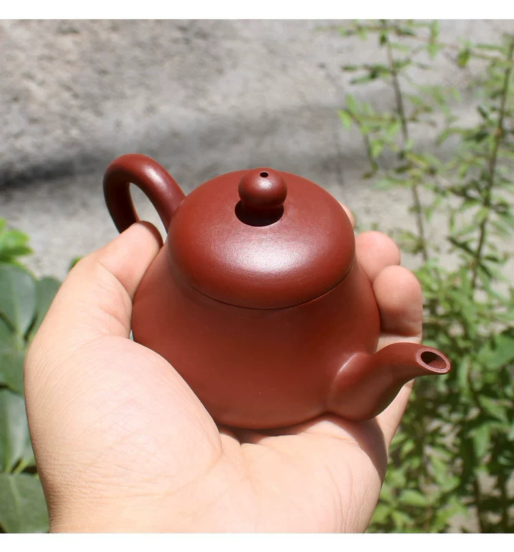bộ trà đạo hắc tử sa Bình vẽ tay Triều Châu, bình bùn đỏ và cát tím, ấm trà mini nhỏ, bình lê thủ công hoàn toàn, bình định vị, bình cầm tay nhỏ ấm trà tử nê am chen tu sa