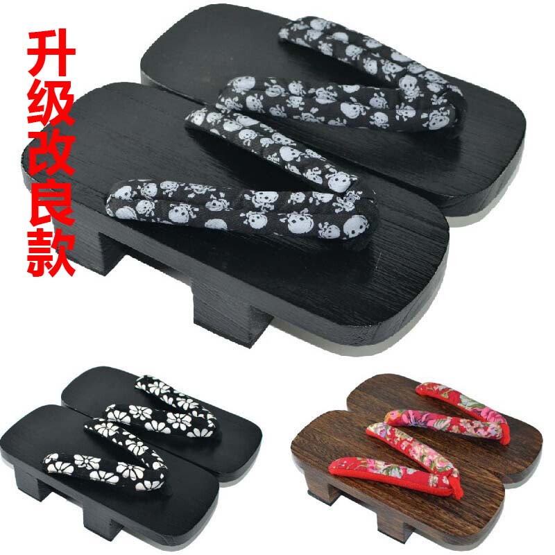 Fangyun Japanese-Style Wooden Clogs for Women and Men, Two-Tooth Flip-Flops, Cosplay, Free Shipping, Large Size 48 Wooden Clogs