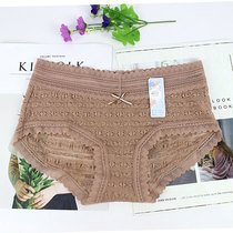 Daisy girl underwear new products middle waist nylon mesh lace lace bow briefs women 29566