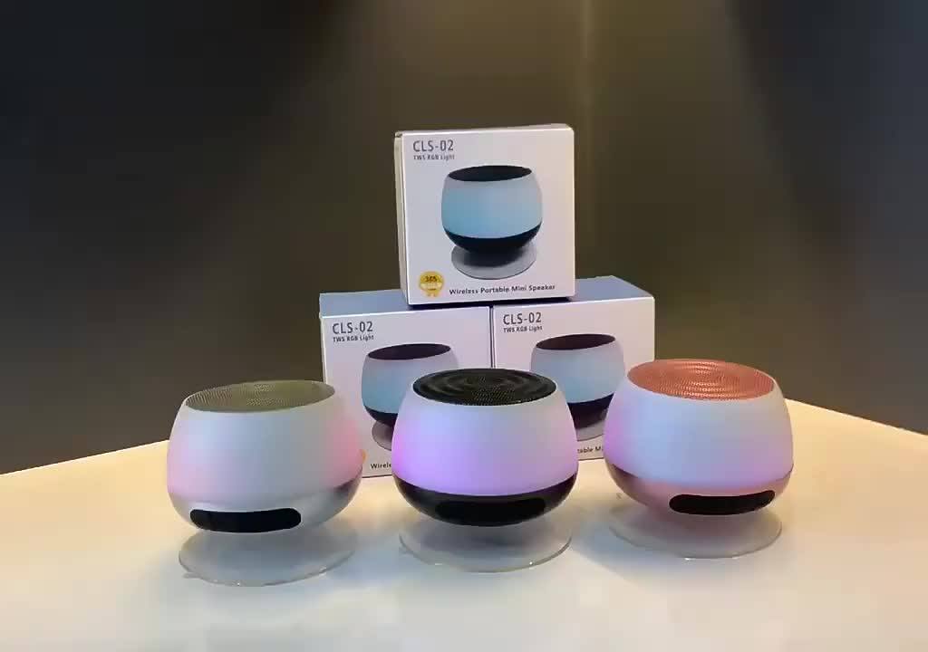 Portable Waterproof Bluetooth Speaker With Rgb Light & Oem
