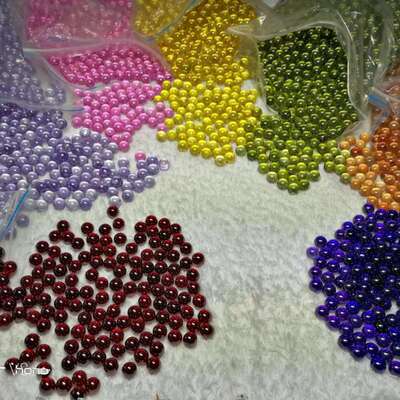 DIY EDC fidget spinner, multi-faceted beads, 6MM tungsten steel, multi-color zircon beads, ceramic beads, non-porous round beads, colored