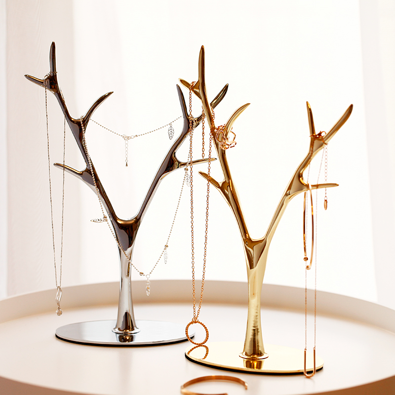 Mino Nordic Creative Metal Twig Jewelry Rack Necklace Earring Display Stand Decorative Hanger Key Storage Rack