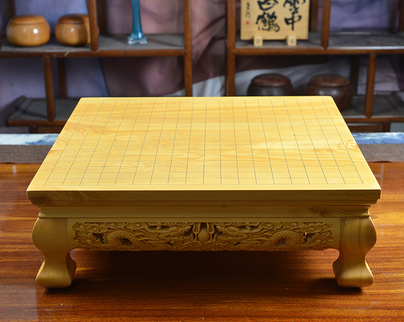 Game flow Chinese style Chinese retoryaki Wooden Chess pier Chess Table Solid Wood Chessboard Engraving Chess Furniture Big Spec Chessboard Real Pat-in-the-wood