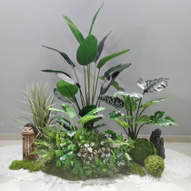 Large Simulation Plant Building View Hotel Mall Furniture Green Plant Matching Landscape Combination Custom Shop Window Props Hem