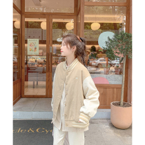 Cloth sauce original imperial guard corduroy stitching embroidery double-sided baseball jacket jacket jacket womens autumn New