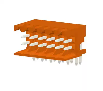 F83-A-3 5 VX-3 5W Earless opening 90 degree double row terminal block orange curved needle