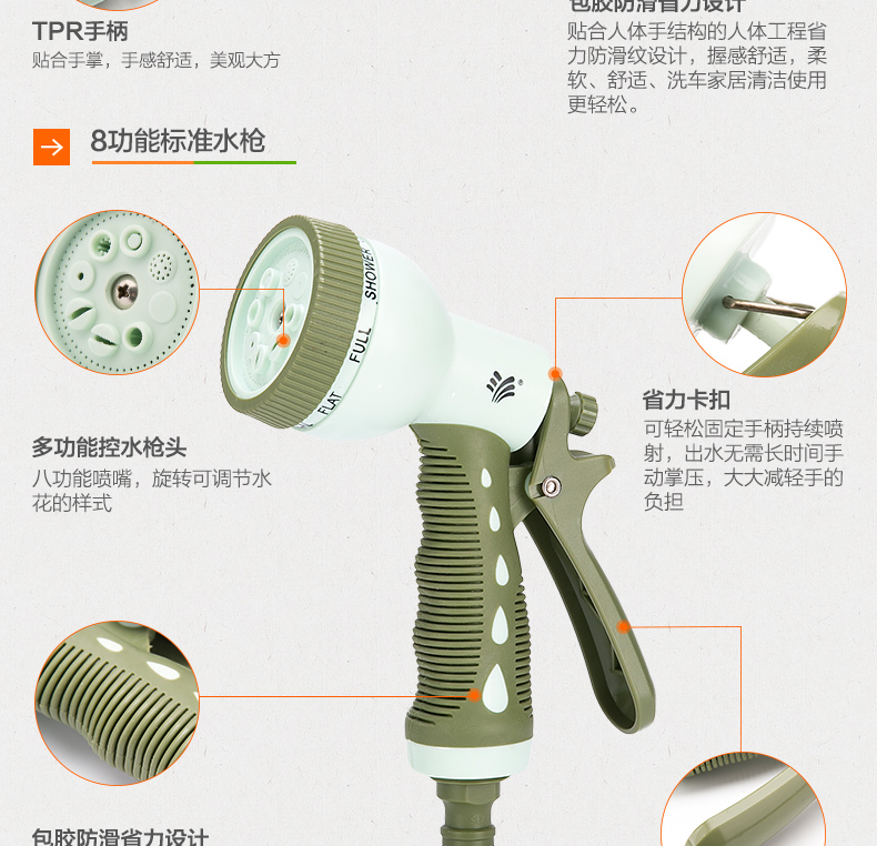 Worthworth tưới nước vòi phun dụng cụ làm vườn dụng cụ làm vườn tưới xe rửa vòi phun khung súng phun dụng cụ làm vườn chuyên nghiệp