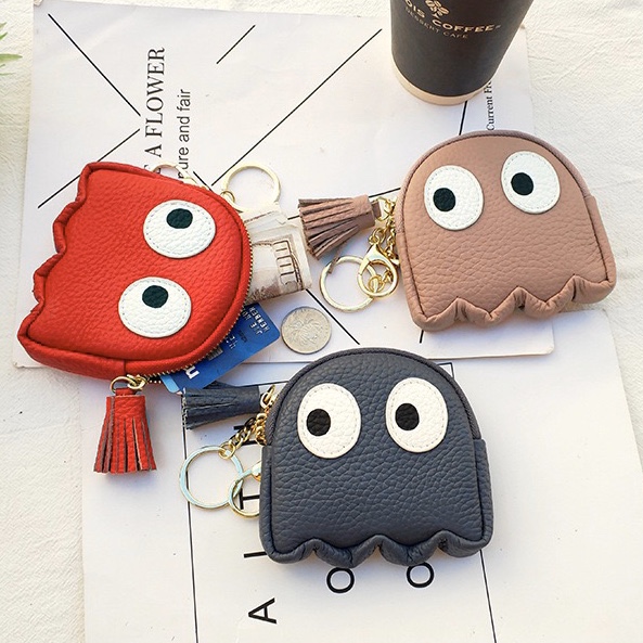 Lacnecklace Small Zero Wallet Mini Key Bag Bull Leather Han Edition Eat Bean Flow Sucoin Bag Casbag Women's Type Genuine Leather