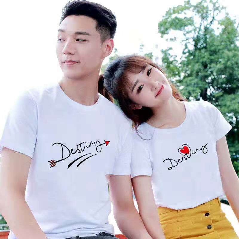 T-Shirts for Couples Getting Married and Registering, Summer Wear, Niche Design, 2026 New Style, Super Popular Hong Kong Style Short Sleeves ins T-Shirts for Couples Getting Married and Registering, Summer Wear, Niche Design, 2026 New Style, Super Popular Hong Kong Style Short Sleeves ins