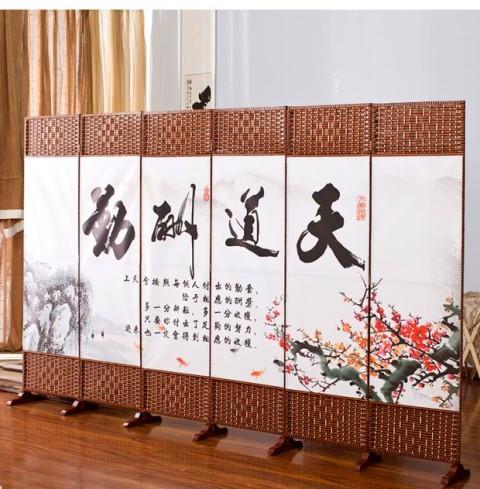 Trung Quốc phong cách đơn giản rắn màn hình vách ngăn trang trí tường phòng khách nhà hàng nhà hàng hiên nhà gấp gió di động - Màn hình / Cửa sổ bình phong gỗ hiện đại