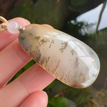 Yang Yujia Yunnan natural yellow dragon jade water plant flower safe and sound brand sweater chain pendant pendant certificate new