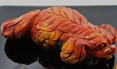 Yang Yujia Yunnan natural yellow dragon jade eggplant mountain Jinsha Town house Wangcai zodiac dog decoration certificate new