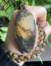 Yang Yujia Yunnan natural yellow dragon jade water plant flower safe and sound brand sweater chain pendant certificate new style