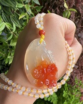 Yang Yujia Yunnan natural yellow dragon jade old stock high ice playful flowers Buddha melon sweater chain pendant certificate