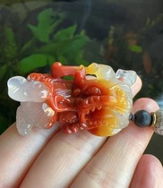 Yang Yujia Natural Huanglong Yufu Luoyu Yin Yang Eye Ear Feet Bully King Leopard Car Key Bag Pendant Certificate