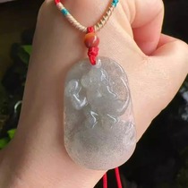 Yang Yujia Yunnan natural yellow dragon jade high ice species gold sand old material zodiac monkey pendant pendant certificate new product