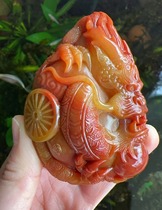 Yang Yujia Yunnan Natural Huanglong jade Jade Eggplant Mountain Golden Sand Old Material Master Works Dragon Hands Play with Pendulum Certificate