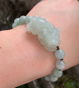 杨玉家 Натуральная изумрудная реплика из Мьянмы, браслет, ранец, 8mm