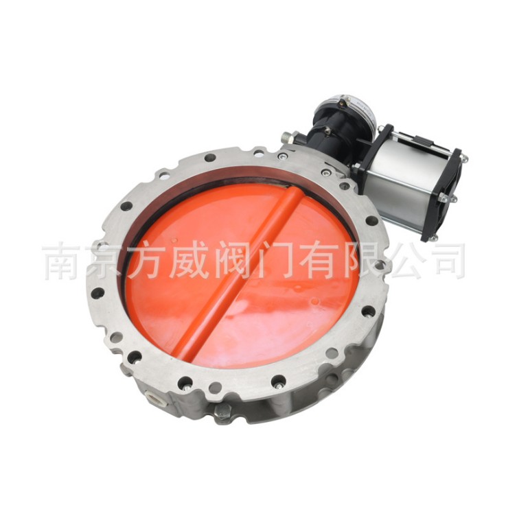 Aluminum alloy powder butterfly valve flange pneumatic dust butterfly valve DN200 250 300 for cement mixing station