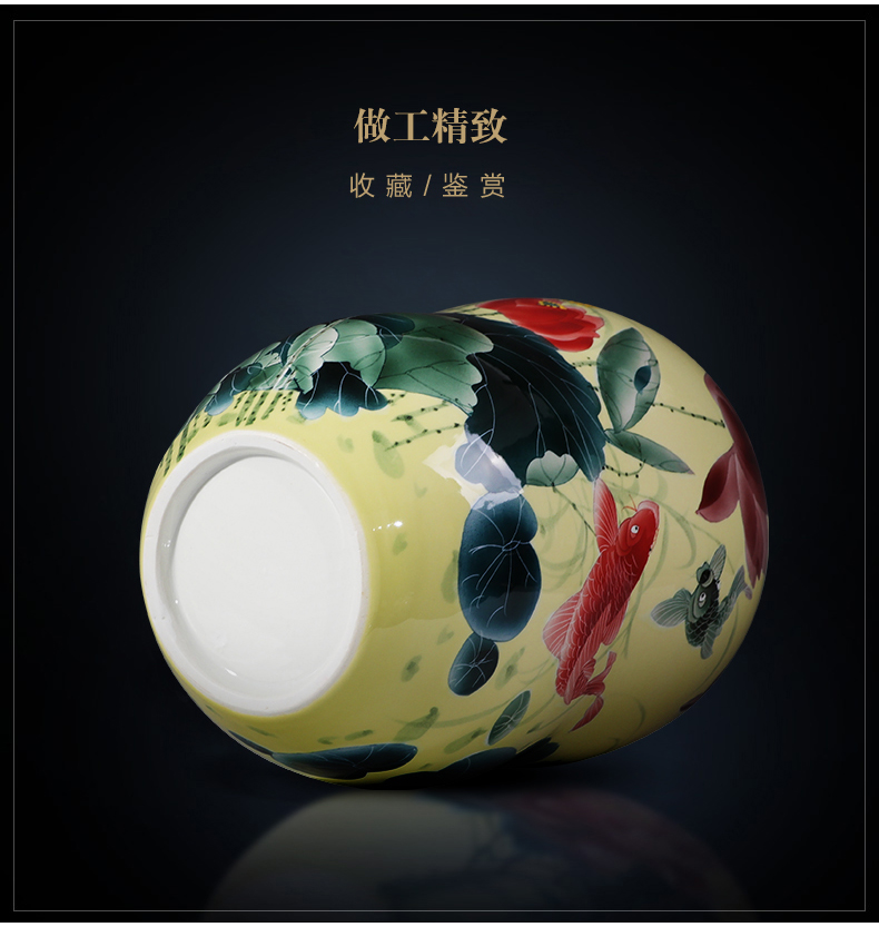 Jingdezhen ceramics powder enamel vase hand - made lotus gourd bottle of flower arranging furnishing articles sitting room of Chinese style household ornaments