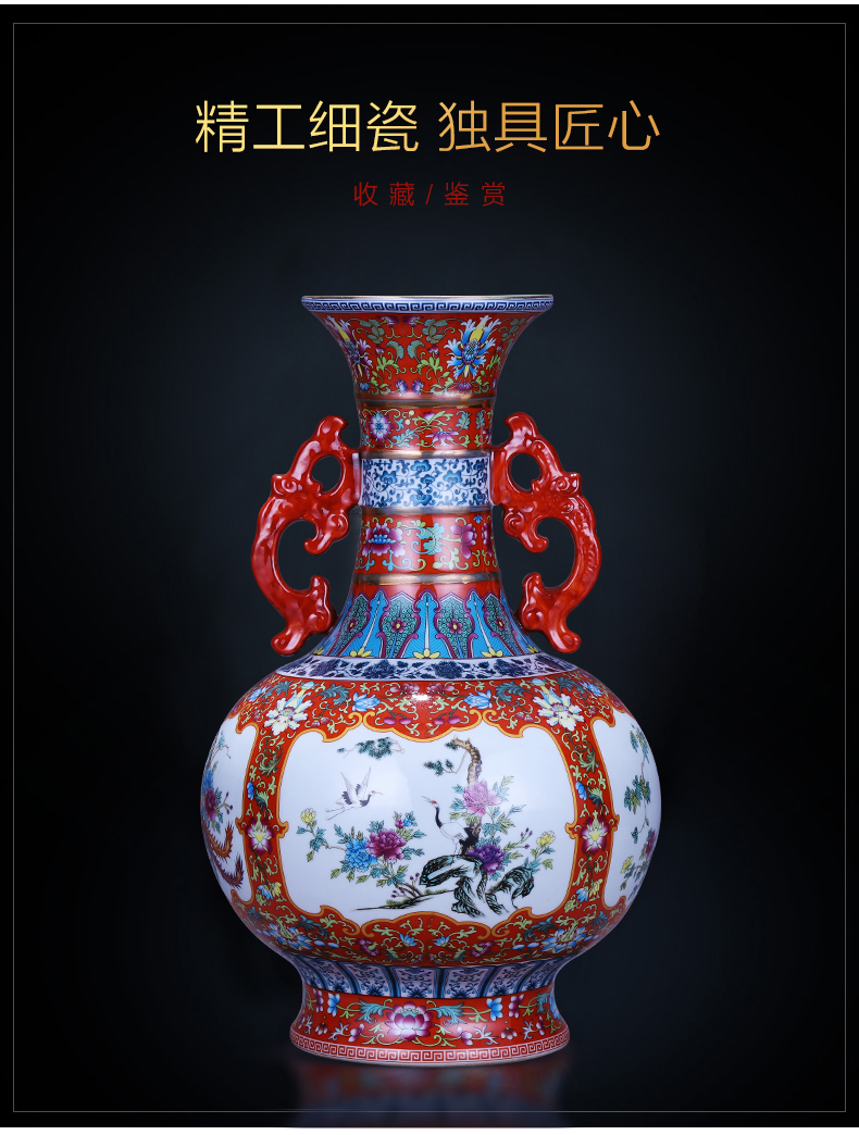Jingdezhen porcelain ceramics have the antique living room flower arranging new Chinese style household decoration furnishing articles