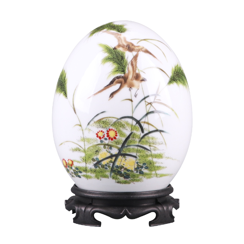 Jingdezhen ceramics f egg new Chinese style household living room TV cabinet wine furnishing articles crafts jewelry ornament