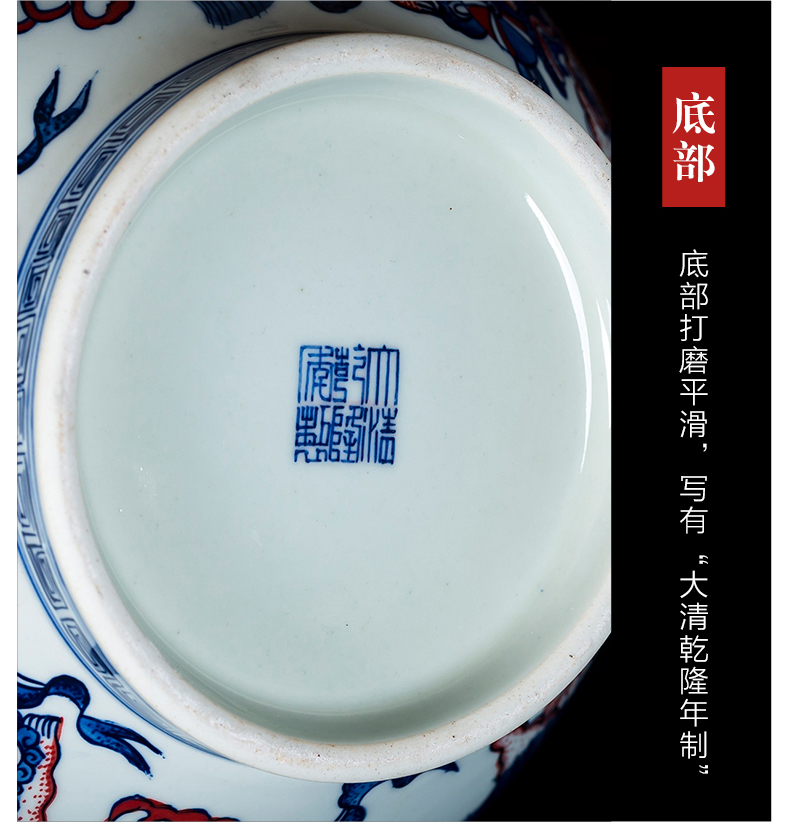 Jingdezhen ceramics hand - made porcelain of antique Chinese blue and white porcelain vase qianlong sitting room flower arranging furnishing articles of handicraft