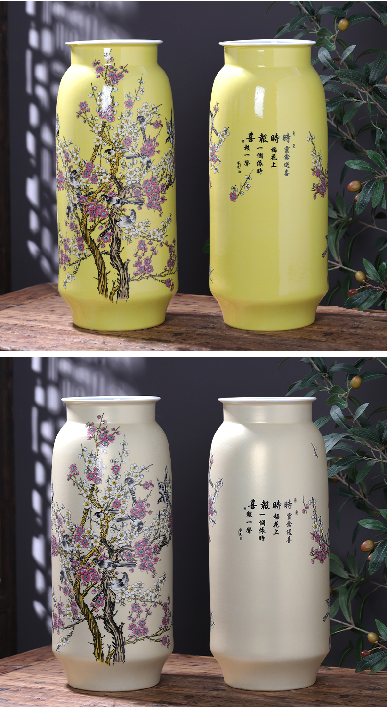 Jingdezhen ceramics vase landing large Chinese flower arranging sitting room adornment TV ark, act the role ofing is tasted furnishing articles of handicraft