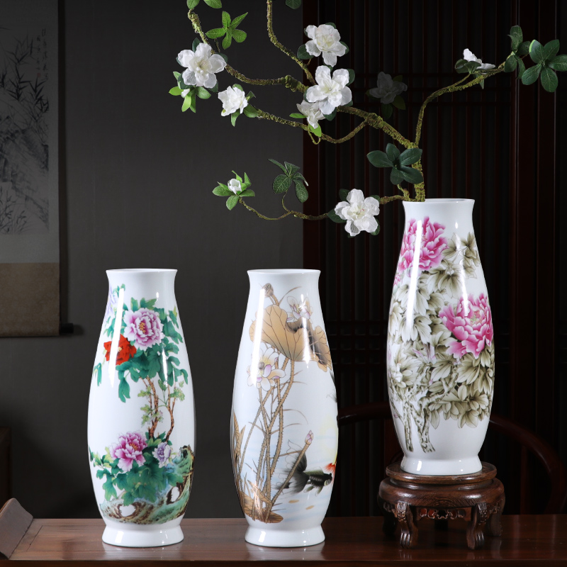 Jingdezhen ceramics landing a large vase furnishing articles blooming flowers f tube home sitting room flower arranging act the role ofing is tasted furnishing articles