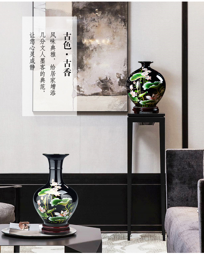 Jingdezhen ceramics vase furnishing articles sitting room of Chinese style household flower arrangement of TV ark, wine decoration decoration